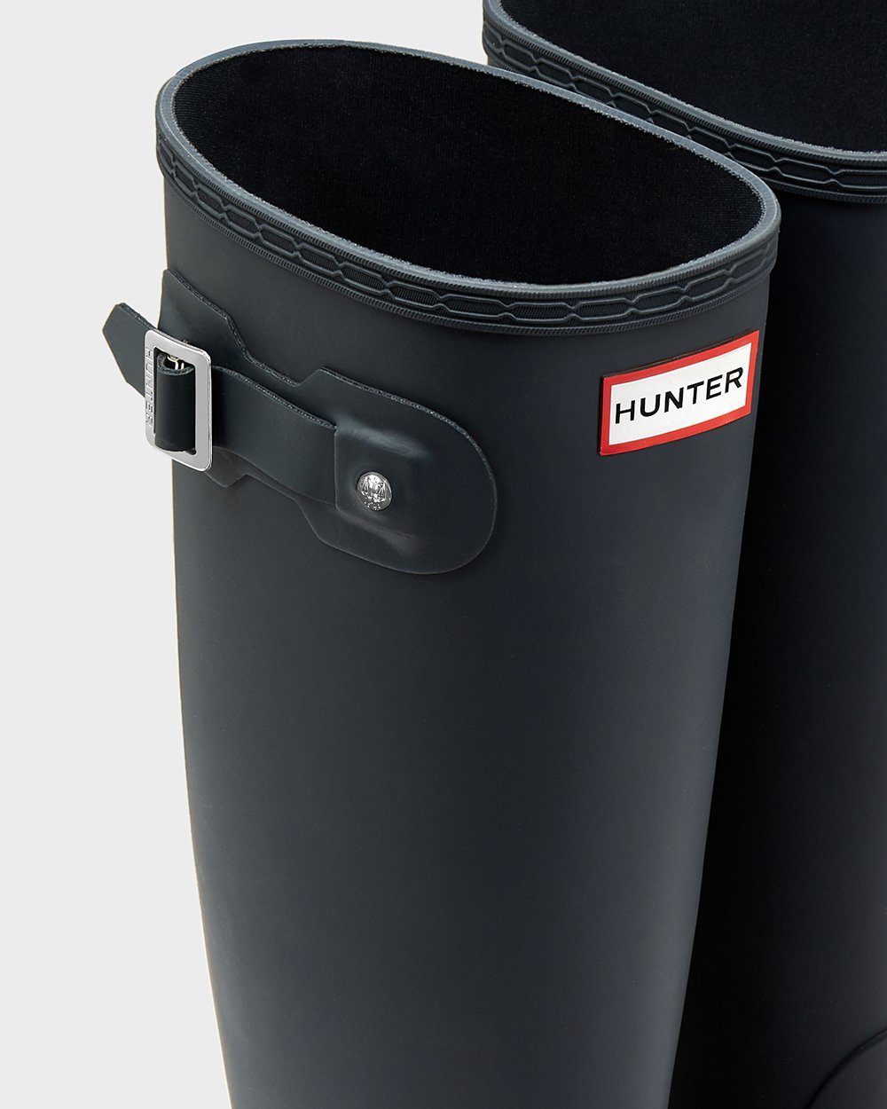 Bottes Hautes de Pluie Hunter Original Femme Bleu Marine WPLHDUF-79